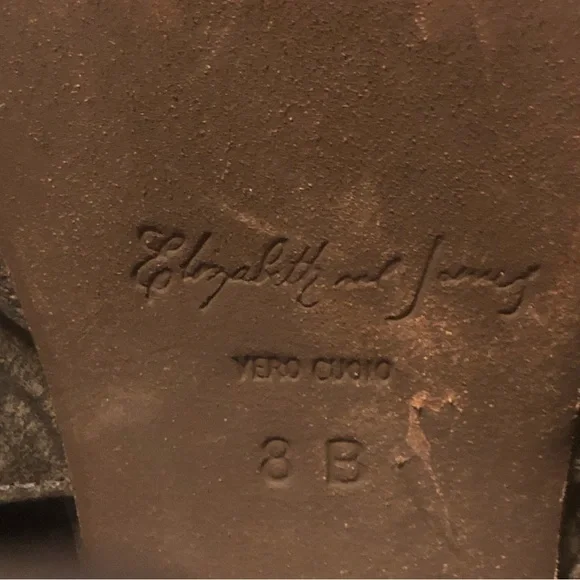 Elizabeth and James Leather Animal Print Pumps Heels Straps Size 8 B - Picture 8 of 9